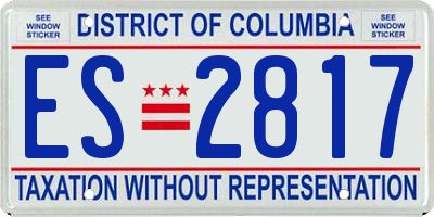 DC license plate ES2817