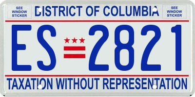 DC license plate ES2821