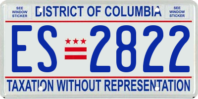 DC license plate ES2822