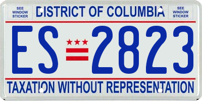 DC license plate ES2823