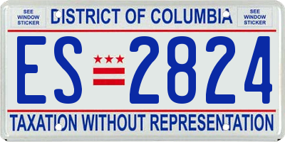 DC license plate ES2824