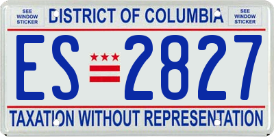DC license plate ES2827