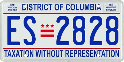 DC license plate ES2828