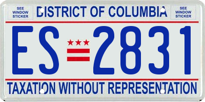 DC license plate ES2831