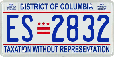 DC license plate ES2832