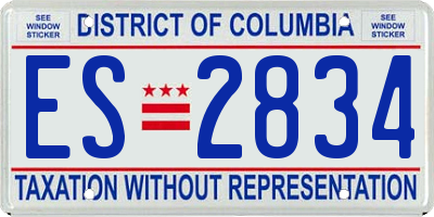 DC license plate ES2834