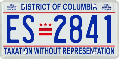 DC license plate ES2841