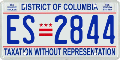 DC license plate ES2844