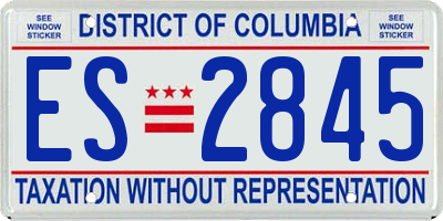 DC license plate ES2845