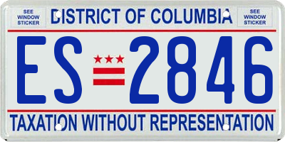 DC license plate ES2846