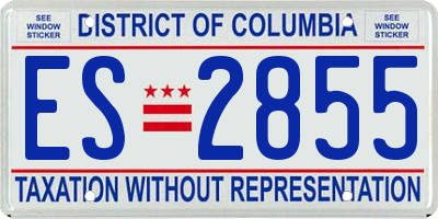 DC license plate ES2855