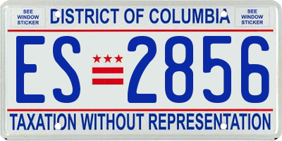 DC license plate ES2856