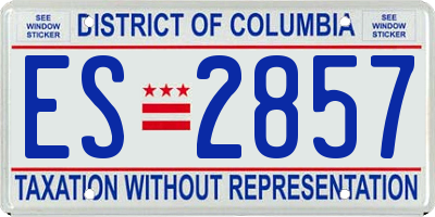 DC license plate ES2857