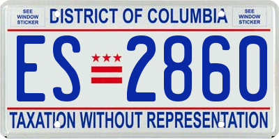 DC license plate ES2860