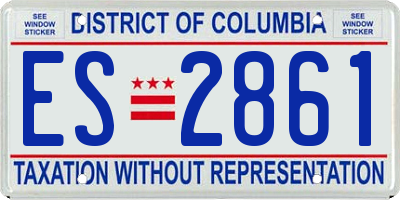 DC license plate ES2861