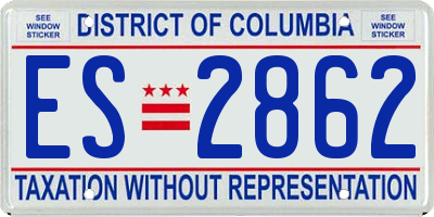 DC license plate ES2862