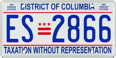 DC license plate ES2866