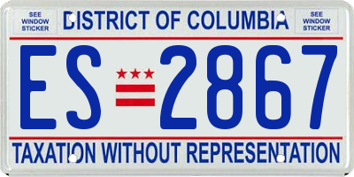 DC license plate ES2867