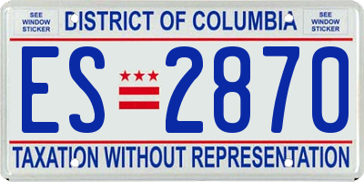 DC license plate ES2870