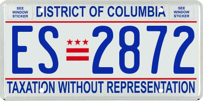 DC license plate ES2872