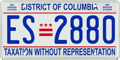 DC license plate ES2880