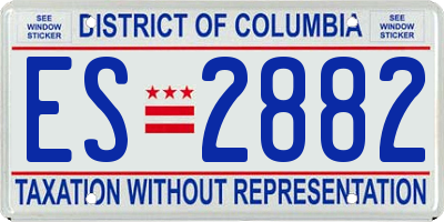 DC license plate ES2882