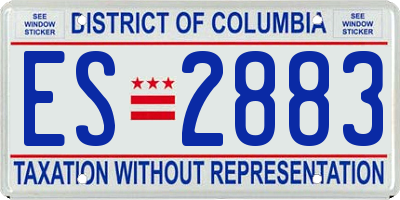 DC license plate ES2883
