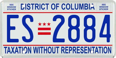 DC license plate ES2884