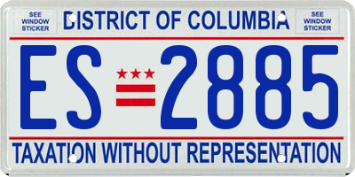 DC license plate ES2885