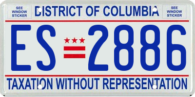 DC license plate ES2886