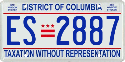 DC license plate ES2887