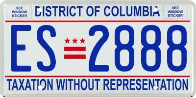 DC license plate ES2888