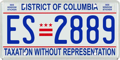 DC license plate ES2889
