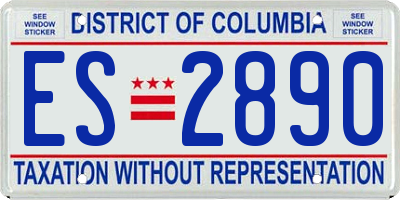 DC license plate ES2890