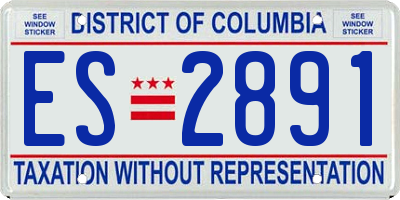 DC license plate ES2891