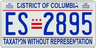 DC license plate ES2895