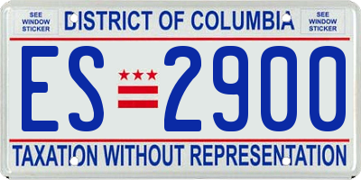 DC license plate ES2900