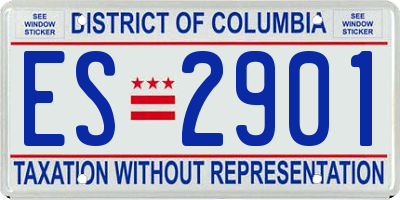DC license plate ES2901