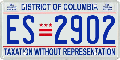 DC license plate ES2902