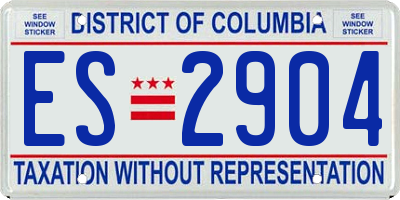 DC license plate ES2904