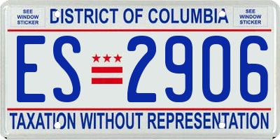 DC license plate ES2906