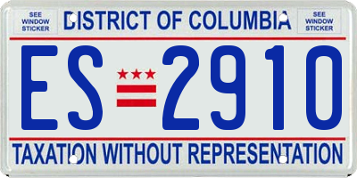 DC license plate ES2910