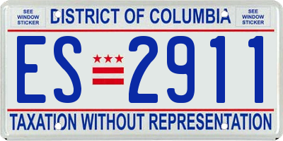 DC license plate ES2911