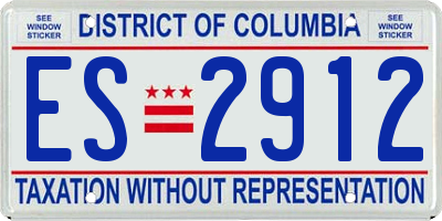 DC license plate ES2912