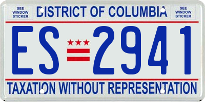 DC license plate ES2941