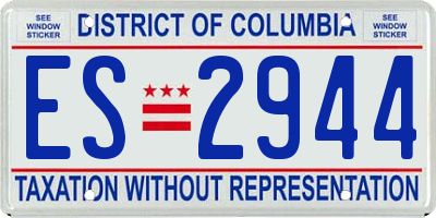 DC license plate ES2944