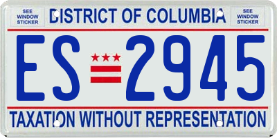 DC license plate ES2945