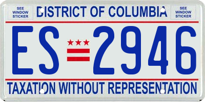 DC license plate ES2946