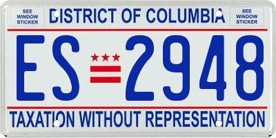 DC license plate ES2948