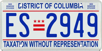 DC license plate ES2949
